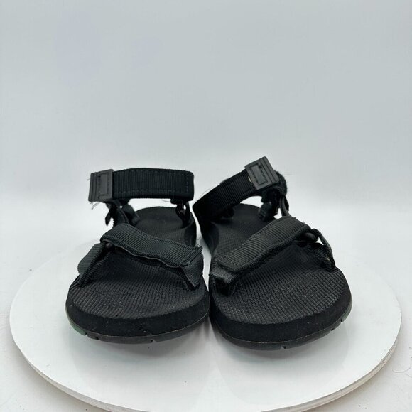 Teva Universal Men Size 10 Black Rubber Adjustable Strap Sport Sandal - Picture 2 of 13